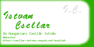 istvan csellar business card