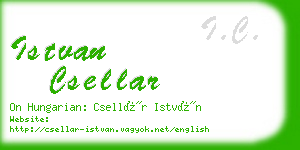 istvan csellar business card
